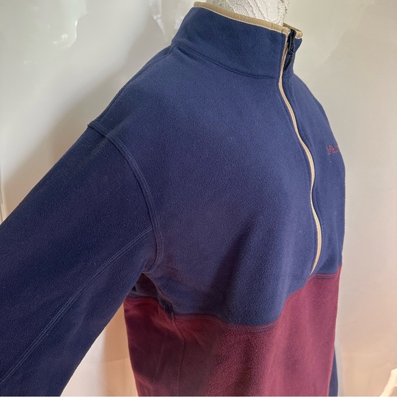 Marmot Rocklin 1/2 Zip Blue Red Fleece Sweatshirt Pullover sz M - Picture 6 of 12